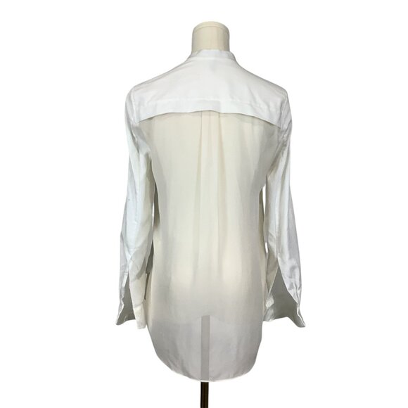 BCBGMAXAZRIA Asymmetrical Shirt with Mandarin Collar - Picture 2 of 4